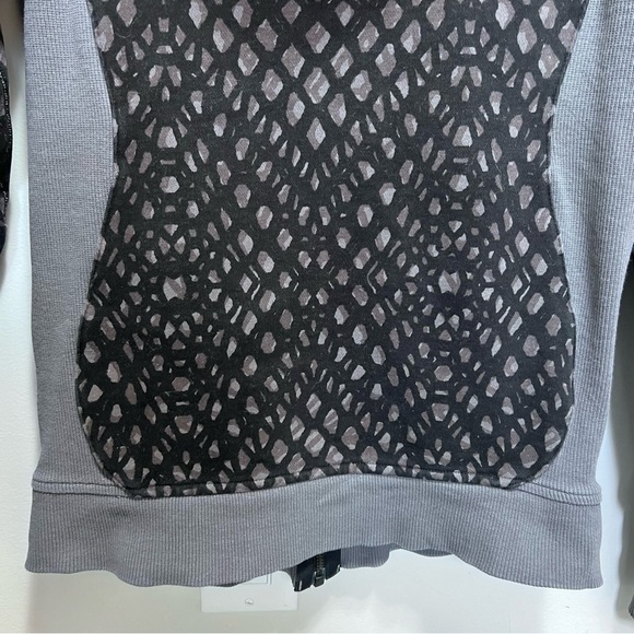 Lululemon Scuba Hoodie III Black Gray Full Zip Cotton Fleece Size 4 - Picture 7 of 12